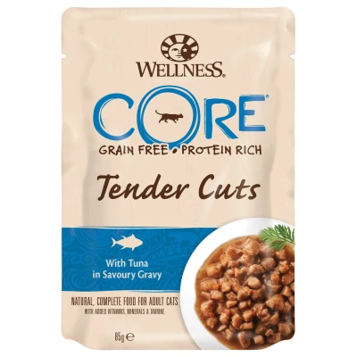 Afbeelding van Wellness Core Tender Cuts 85 g Kattenvoer Tonijn