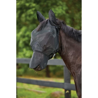 Afbeelding van Weatherbeeta Vliegenmasker Comfitec Double Dart Deluxe met Oren en Neus Zwart