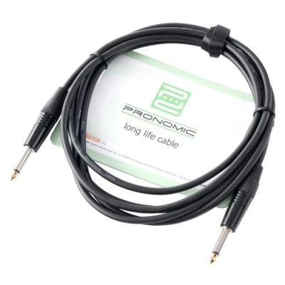 Image de Pronomic Stage INST 3 câble instrument noir jack 3m