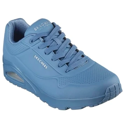 Image de Skechers Baskets Uno Stand on Air pour homme, Denim Durabuck Mesh, 43 EU