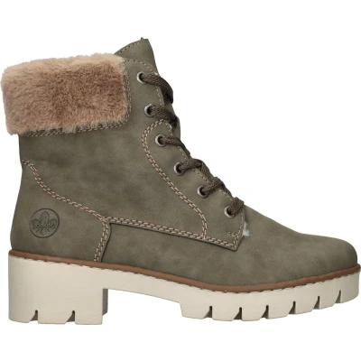 Afbeelding van Rieker Snowboots, Dames, Maat: 42, Grün Hoogwaardig imitatieleer