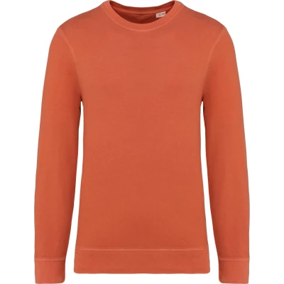 Afbeelding van Native Spirit Ecologische uniseks sweater met ronde hals French Terry NS414 Washed Pomelo