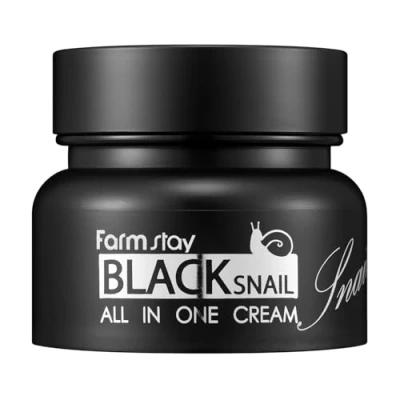 Afbeelding van Farmstay Black Snail All In One odżywczy krem do twarzy z ekstraktem ze śluzu ślimaka