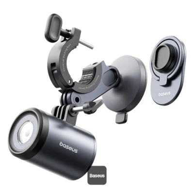 Afbeelding van Baseus PrimeTrip Telefoonhouder Fiets Kickstand Ring met Lamp Zwart