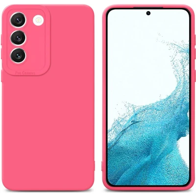 Afbeelding van Cadorabo Hoesje geschikt voor Samsung Galaxy S22 in Fluid ROOD Beschermhoes gemaakt van flexibel TPU silicone Cover Case