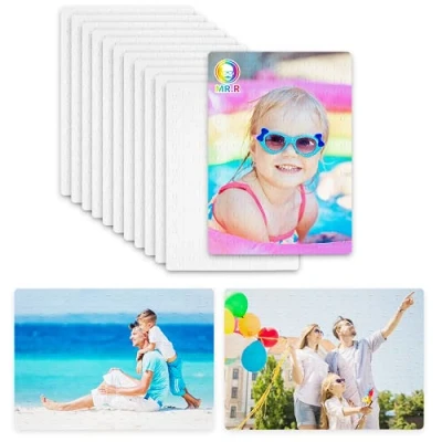 Afbeelding van MR.R Sublimation Blanks Vierkante Puzzel 12 Stuks, Witte voor Sublimatie Warmteoverdrachtspers, 19 x 26 cm, 120 Stuks/Set