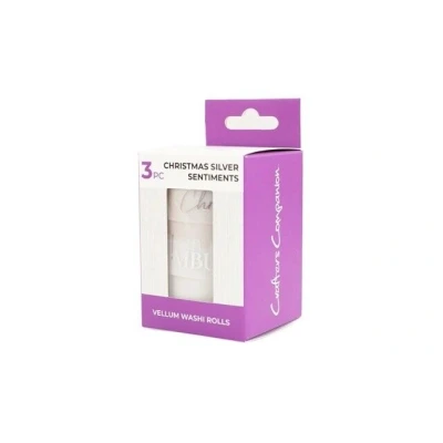 Afbeelding van CC Vellum Washi Tapei Rolls Christmas Silver Sentiments