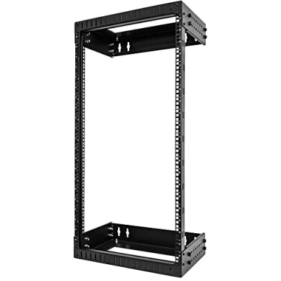 Afbeelding van StarTech.com 21U wandrek met 2 posten, 19 inch serverrek open frame, instelbare diepte, wanddata rack voor IT/AV Inclusief bevestigingsmoeren en schroeven (RACK 20 WALL OA)