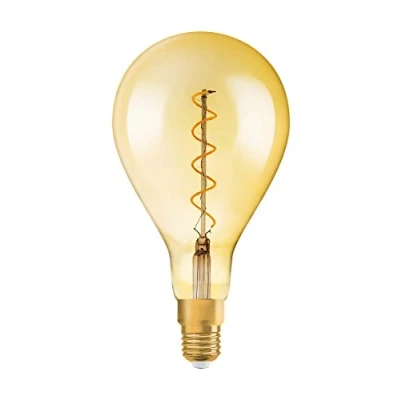 Afbeelding van Osram Vintage 1906 LED E27 Peer Filament Goud 5W 300lm 820 Zeer Warm Wit Vervangt 40W