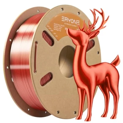 Afbeelding van ERYONE PLA filament voor 3D printers, 1,75 mm, tolerantie ± 0,03 1 kg (2,2 lbs) / spoel, rood koper
