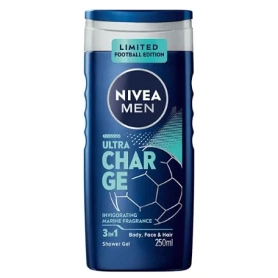 Afbeelding van 6x Nivea Douchegel Men Ultra Charge 250 ml