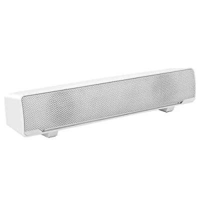 Afbeelding van USB soundbar pc luidspreker, bekabelde stereo soundbar, basgeluid muziekspeler, 3,5 mm ingang voor desktop/laptop/tv/smartphone/tablet/MP3/4 (wit)