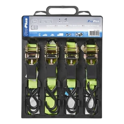Afbeelding van ProPlus 4 delige Spandbandenset met ratel en 2 haken 5 m 320205