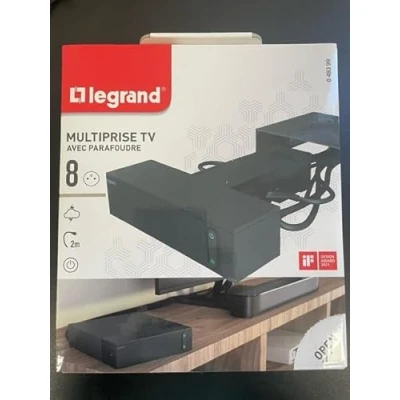 Afbeelding van TV Stekkerdoos, 4 x 2P+T en 2P, overspanningsbeveiliging, 1,5 mm², 2 m, zwart