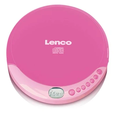 Afbeelding van Lenco CD 011PK Portable speler met oplaadfunctie Roze Pink