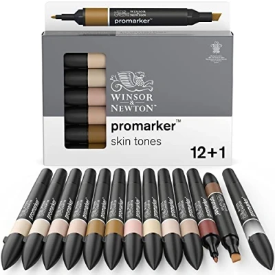 Afbeelding van Winsor &amp; Newton Promarker Skintones 12+1 Set Nr. 2