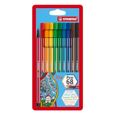 Image de Set de 5 feutres Stabilo Pen 68