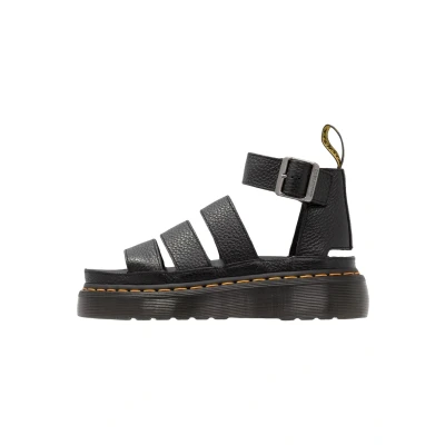 Afbeelding van Dr. Martens Clarissa QUAD Sandalen met plateauzool, Dames, Maat: 36, Black aunt sally Leer