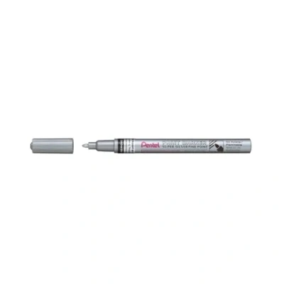 Afbeelding van viltstift Pentel MSP10 ronde punt 1.5mm zilver