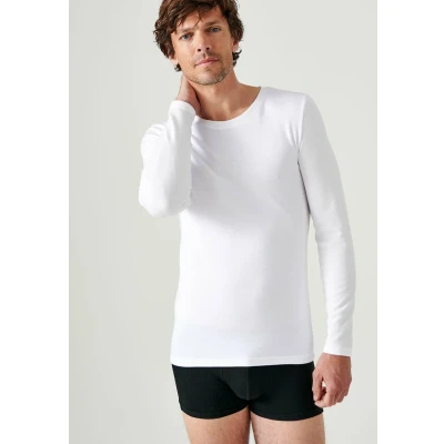 Afbeelding van Damart Dubbelzijdig gebreid T shirt, lange mouwen Thermolactyl Heren Wit (118 125) XXL