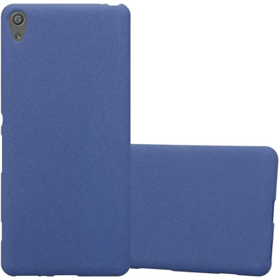 Afbeelding van Cadorabo Hoesje geschikt voor Sony Xperia XA in FROST DONKER BLAUW Beschermhoes gemaakt van flexibel TPU silicone Case Cover