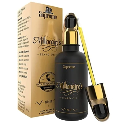 Afbeelding van Bartstoppel® Supreme Baardolie voor heren, Million Inspired, dagelijkse baardverzorging tegen roos, veganistische olie, ricinusolie