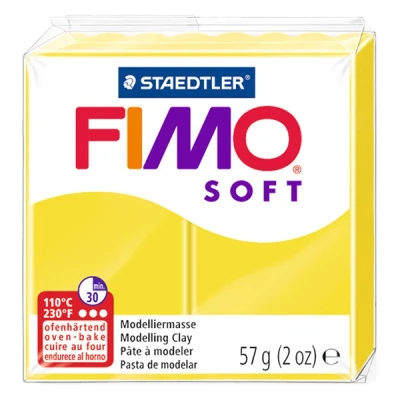 Image de Pâte Fimo soft Jaune citron 10 56 gr