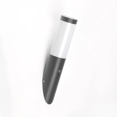 Afbeelding van QAZQA Moderne buiten wandlamp donkergrijs IP44 met schemersensor