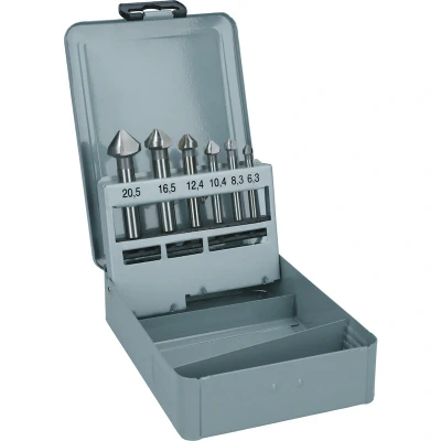 Afbeelding van Bosch Accessories 2608597527 Kegelverzinkboorset 6 delig 6.3 mm, 8.3 10.4 12.4 16.5 20.5 mm HSS Cilinderschacht 1 set(s)