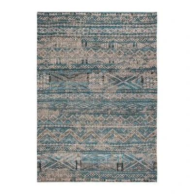 Afbeelding van 9110 Antiquarian Kelim Zemmuri Blue Vloerkleed 200x280 Rechthoek Laagpolig,Vintage Tapijt Modern Meerkleurig