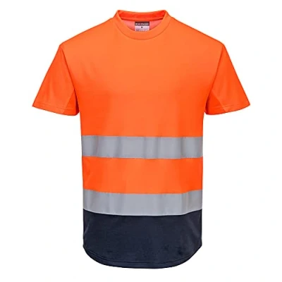 Afbeelding van Portwest C395 Tweekleurig Mesh T shirt Oranje/marine