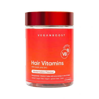 Afbeelding van Veganboost Hairvitamin Watermelon 60 stuks