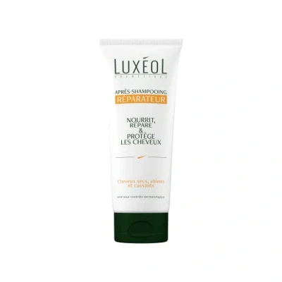 Image de LUXÉOL Après Shampooing Réparateur Nutrition &amp; Protection Limite Les Fourches Soin Cheveux Secs, Abîmés Cassants 98% d&#039;Ingrédients d&#039;Origine Naturelle Fabriqué en France 200ml