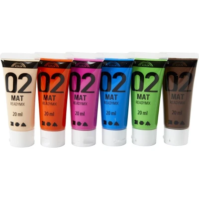 Afbeelding van A Color acrylverf, 6x20 ml, kleuren assorti