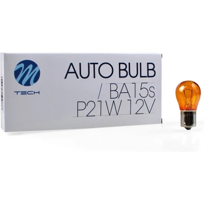 Afbeelding van Gloeilamp voor de auto M Tech Z19 12 V BA15S Oranje 21W