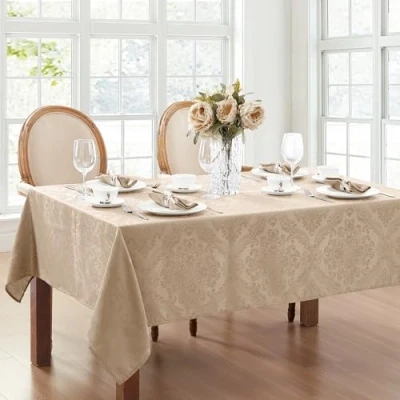 Afbeelding van Elrene Tafelkleed van polyester, taupe, 132,1 x 177,8 cm