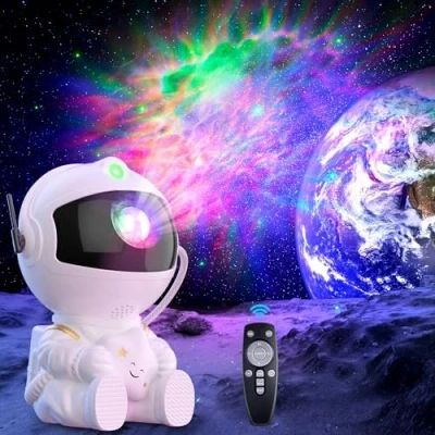 Afbeelding van Astronaut Galaxy LED sterrenhemelprojector voor kinderen met 8 modi en 360 rotatie sterren/planetariumprojector, nachtlampje afstandsbediening timer, cadeau volwassenen