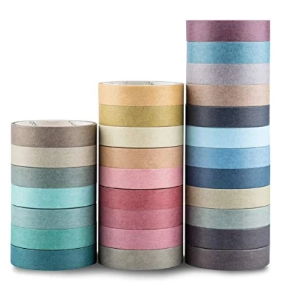 Afbeelding van YUBBAEX Washi Tape 28 rollen decoratieve pasteltape voor doe het zelf handwerk, geschenkverpakking, scrapbooking