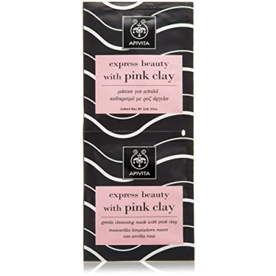 Afbeelding van Apivita Express Beauty Gezichtsmasker Pink Clay, 2 x 8 ml