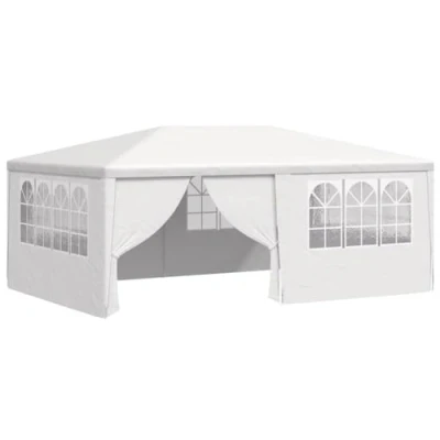 Afbeelding van vidaXL Partytent en zijwanden, 4 x 6 m, wit, 90 g/m²
