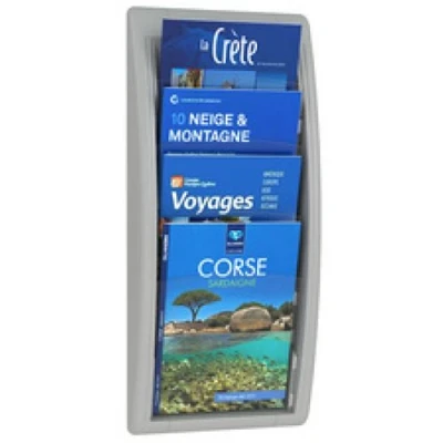 Image de paperflow porte brochures mural quick fit, a4, gris noir