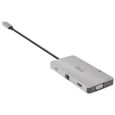Image de Club 3D USB Gen1 Type C 9 in 1 hub Station d&#039;accueil VGA HDMI GigE