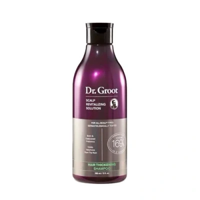 Afbeelding van Dr. Groot Scalp Revitalizing Solution Hair Thickening Shampoo, met biotine en prebiotica, klinisch helpt zichtbaar Volumize Thin, Damaged of droog haar, 385 ml