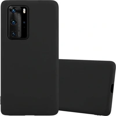 Afbeelding van Cadorabo Hoesje geschikt voor Huawei P40 PRO / PRO+ in CANDY ZWART Beschermhoes gemaakt van flexibel TPU silicone Case Cover