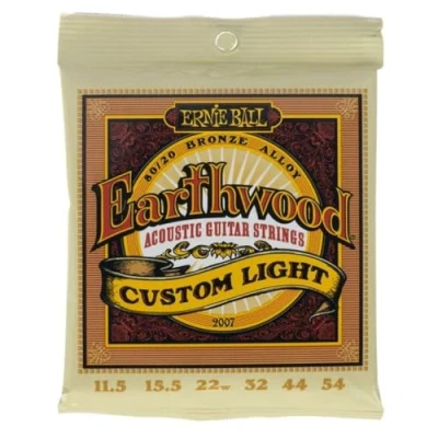 Afbeelding van Ernie Ball 2007 Custom Light Earthwood Snaren Set
