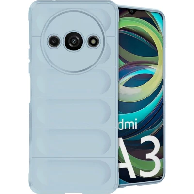 Afbeelding van iMoshion Hoesje Geschikt voor Xiaomi Redmi A3 Siliconen EasyGrip Backcover Lichtblauw