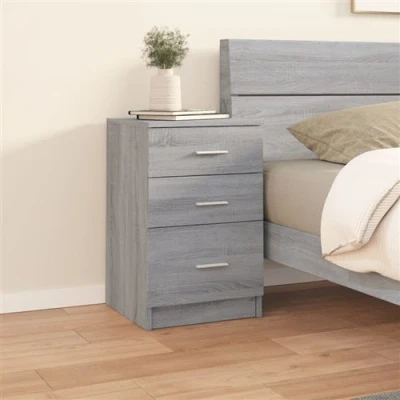 Afbeelding van vidaXL Nachtkastje 40x40x63 cm bewerkt hout grijs sonoma eikenkleur
