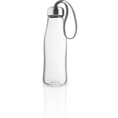 Afbeelding van Eva Solo Drinkfles 500 ml Glas Taupe Transparant / Borosilicaatglas