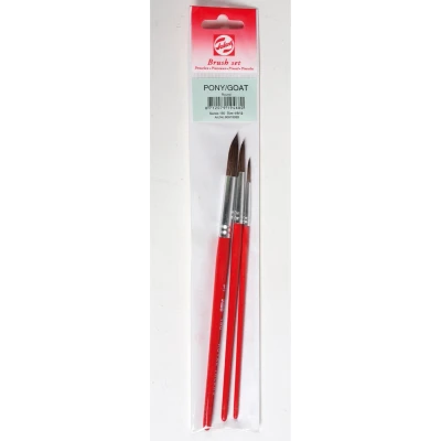 Afbeelding van Talens aquarerlverf penselenset 150, set met 3 penselen penseel