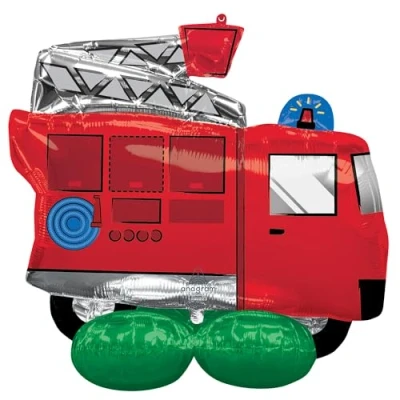 Afbeelding van Anagram Folieballon Airloonz Fire Truck Junior 106 X 88 Cm Rood